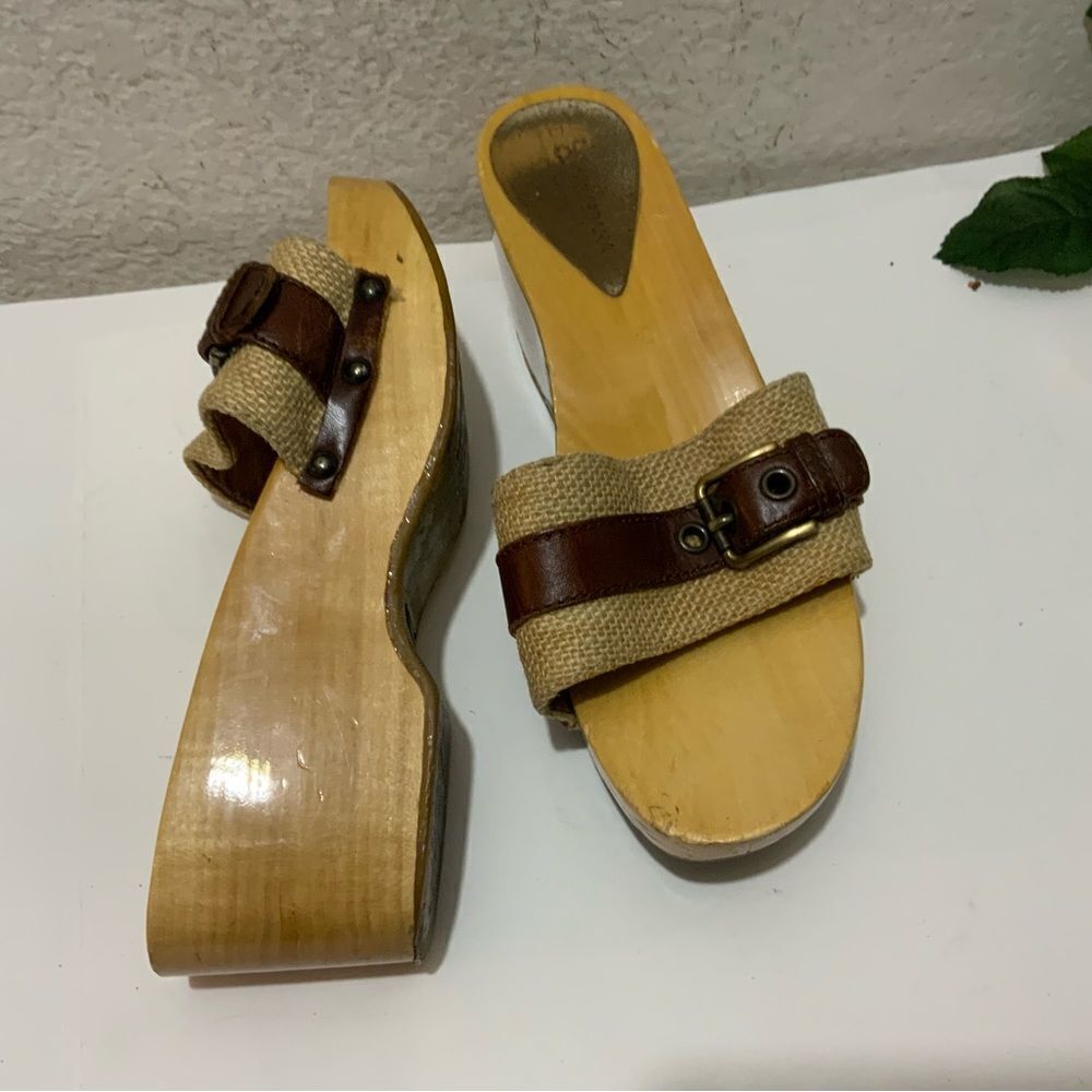 Vintage Dolce & Gabbana wood platform sandals 38 - Picture 7 of 10
